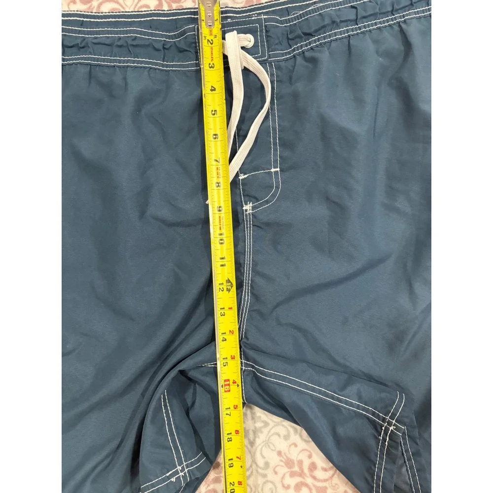 Kanu Surf Mens 3X Board Shorts Blue White Stripe Cargo Swim Trunks Mesh Lined